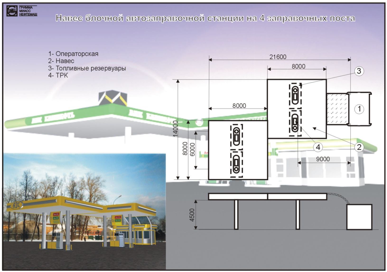 Проект АЗС чертежи операторная